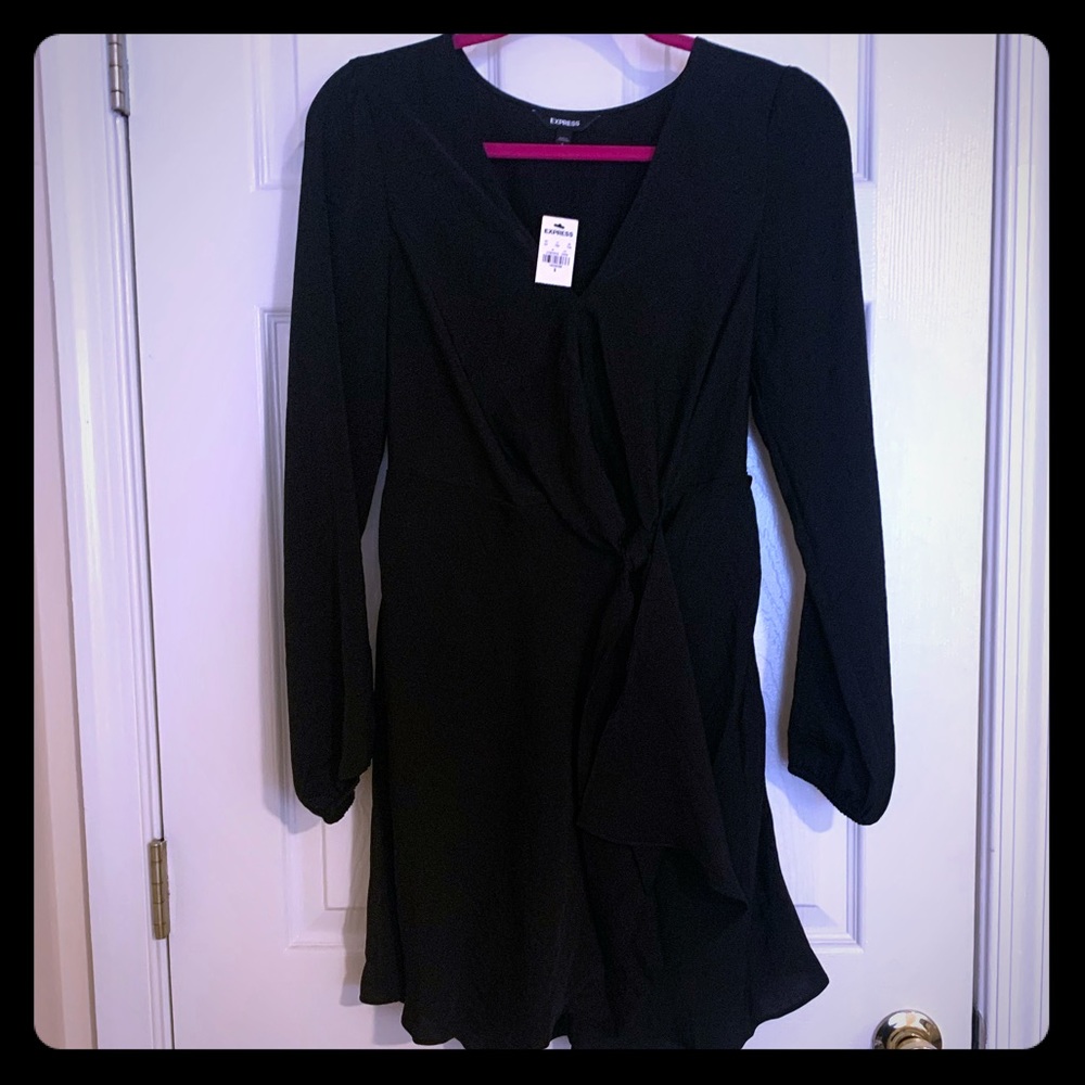 NWT EXPRESS faux wrap dress size S
